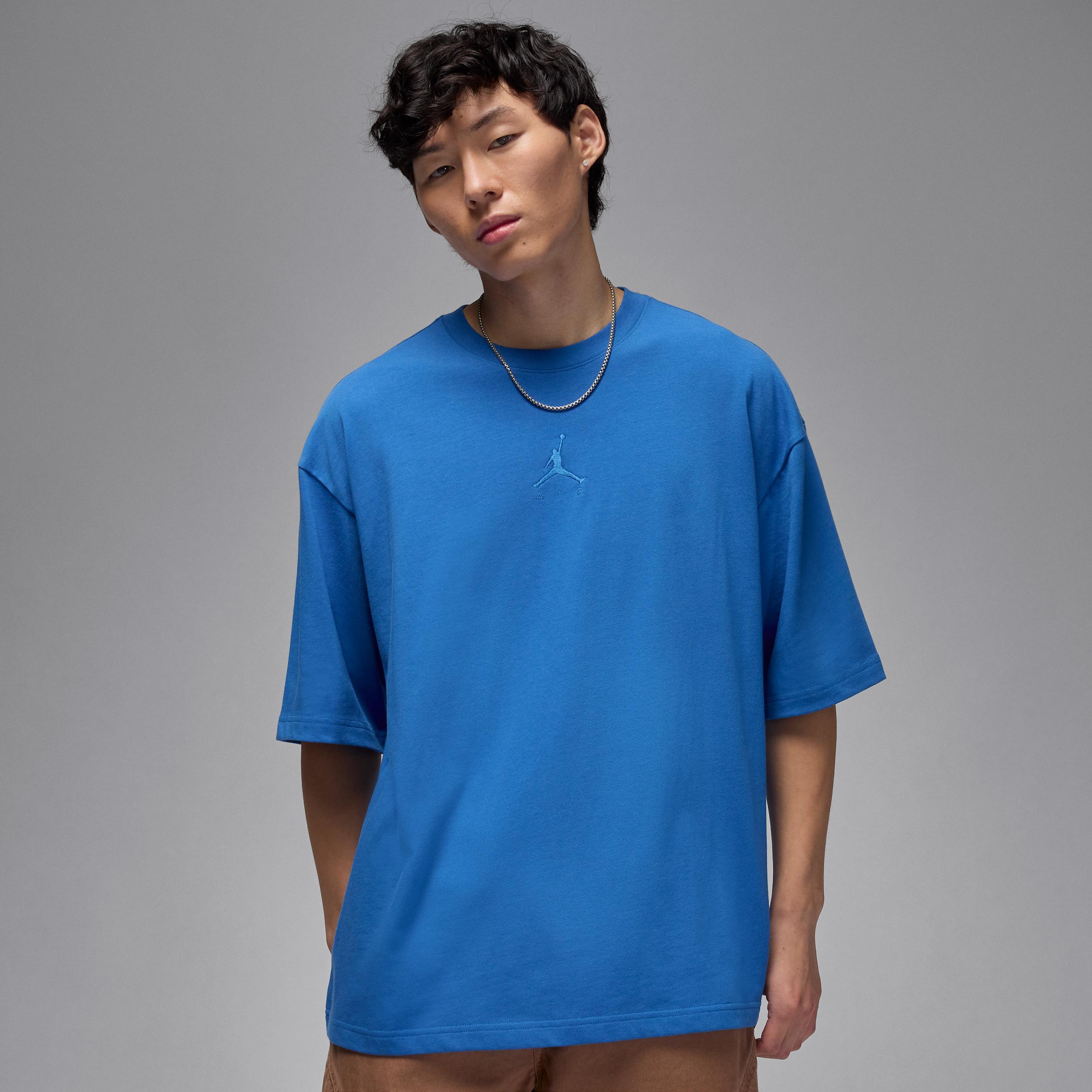 Jordan Mens Jordan Brooklyn Oversized T-Shirt - Mens Black/Blue Product Image