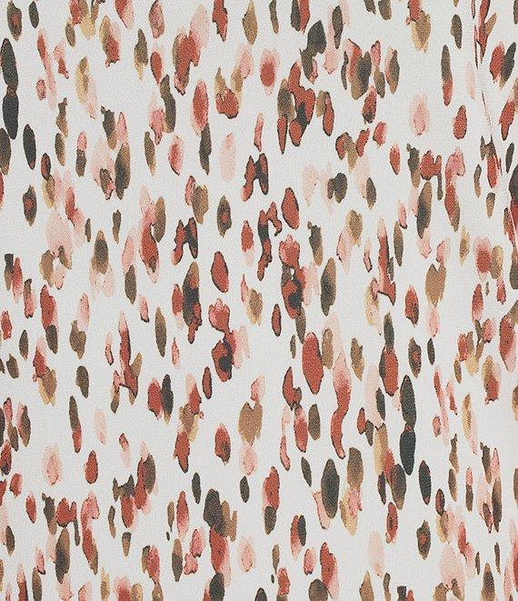 Calvin Klein Knit Printed Square Neck Short Sleeve Top Product Image