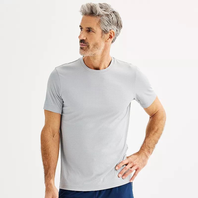 Men's Tek Gear® Dry Tek Tee, Size: Medium, Silver Spring Grid Product Image