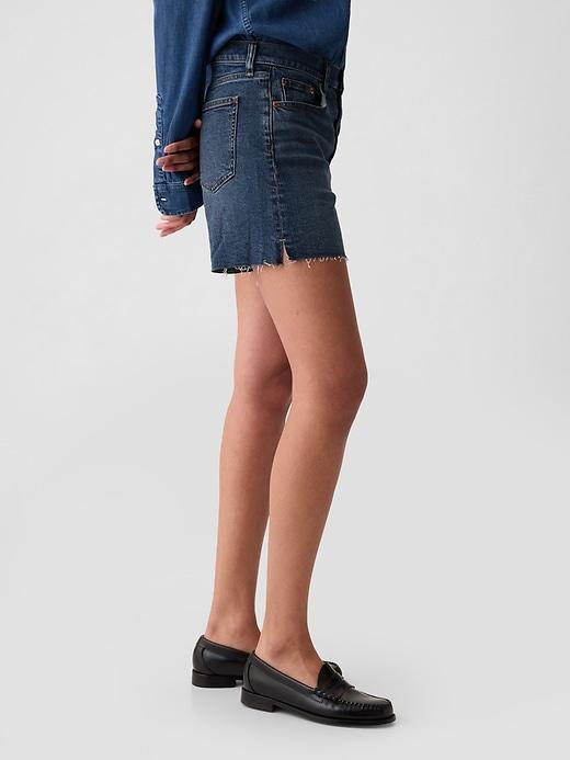 4" High Rise Girlfriend Denim Shorts Product Image