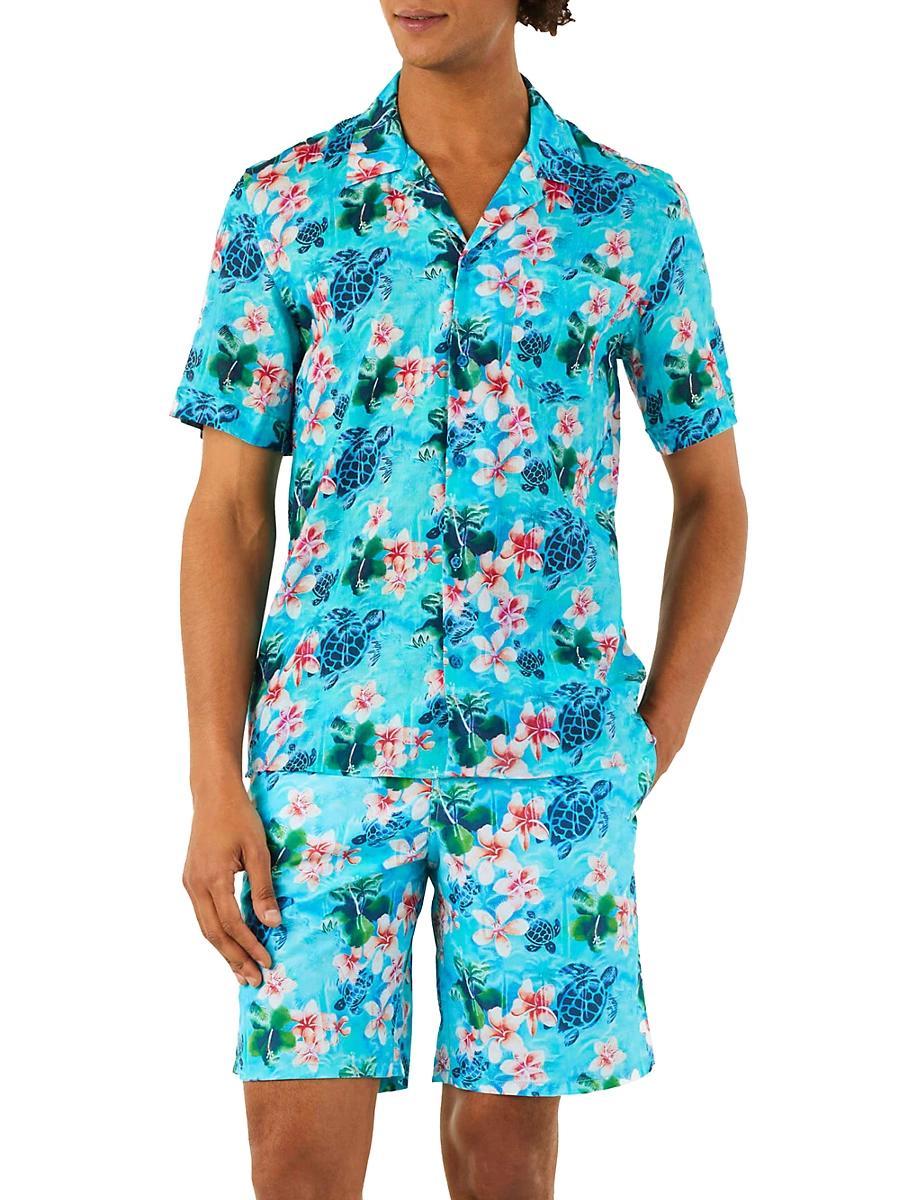 Mens Turtles Jungle Cotton-Linen Shirt Product Image