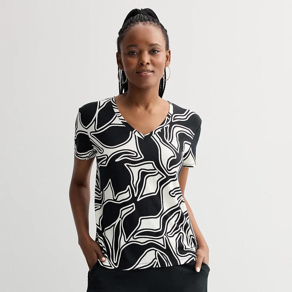 Women's Nine West Essential V-Neck T-Shirt,  Product Image