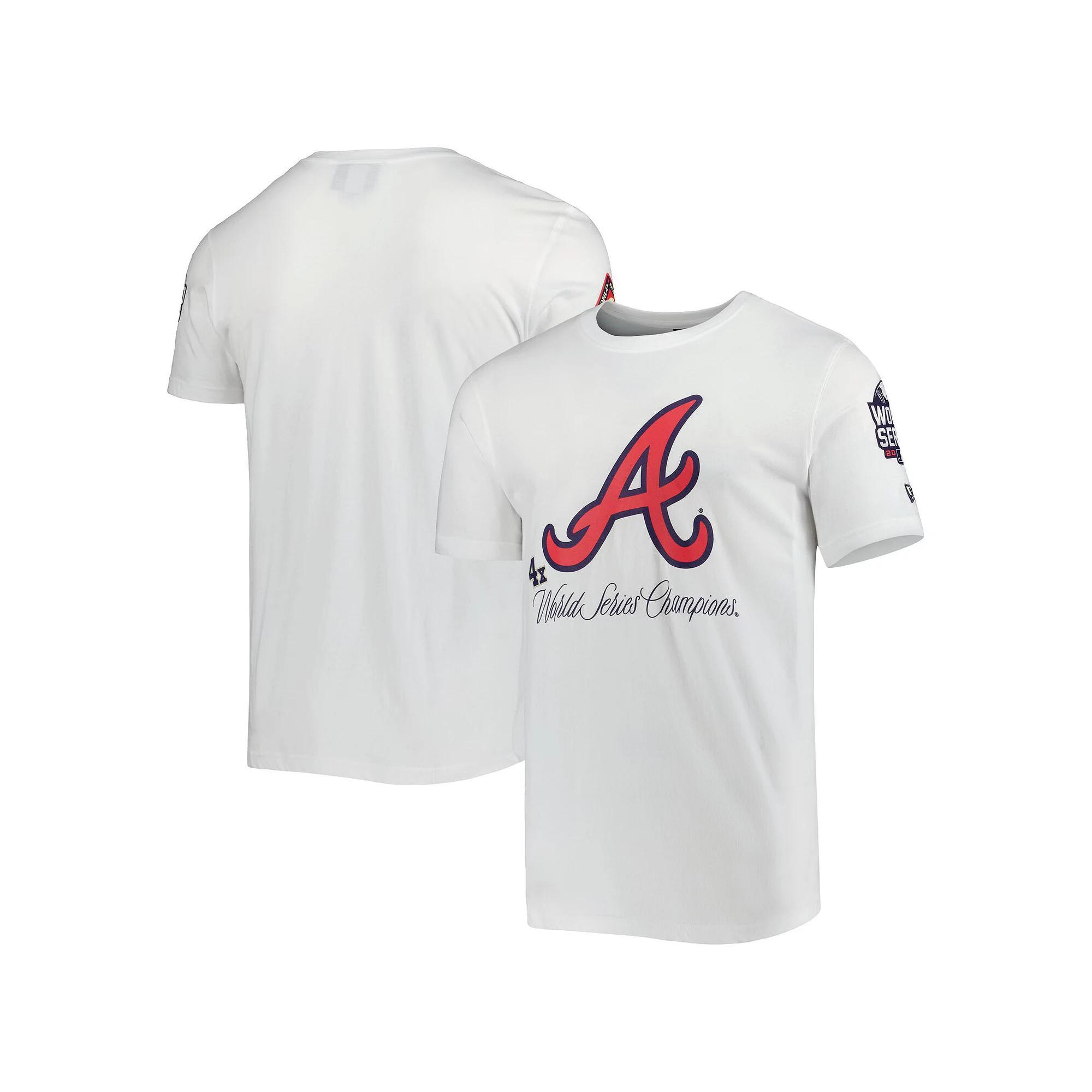 Men's New Era White Atlanta Braves Historical Championship T-Shirt, Size: Small Product Image