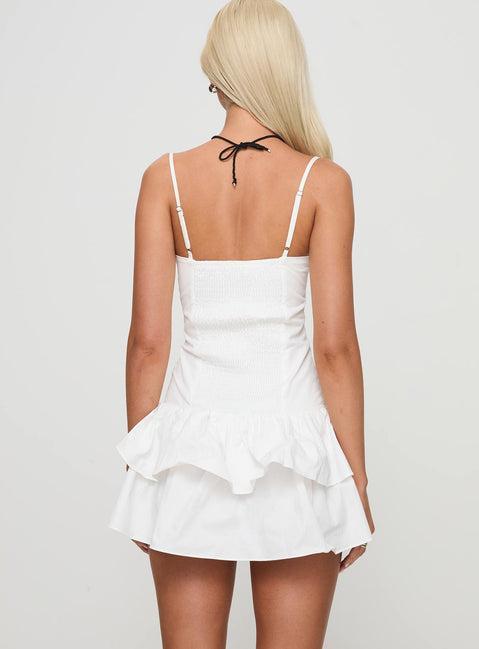 Jazzmin Mini Dress White Product Image