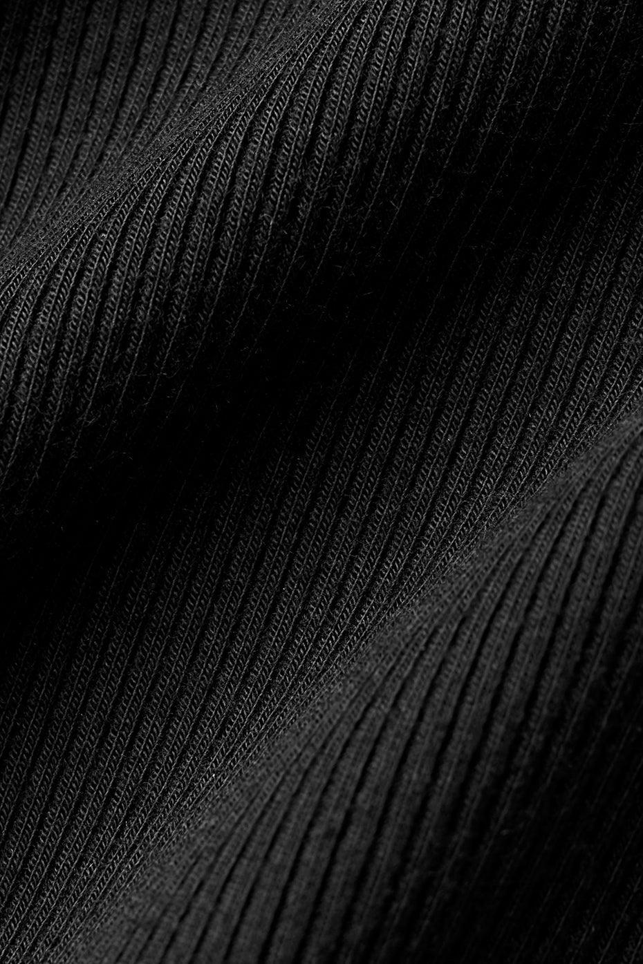 Ribbed Mesmerize Short Sleeve - Black Product Image