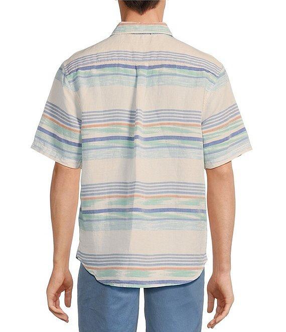 Tommy Bahama Sand Horizon View Linen Blend Short Sleeve Woven Shirt Product Image