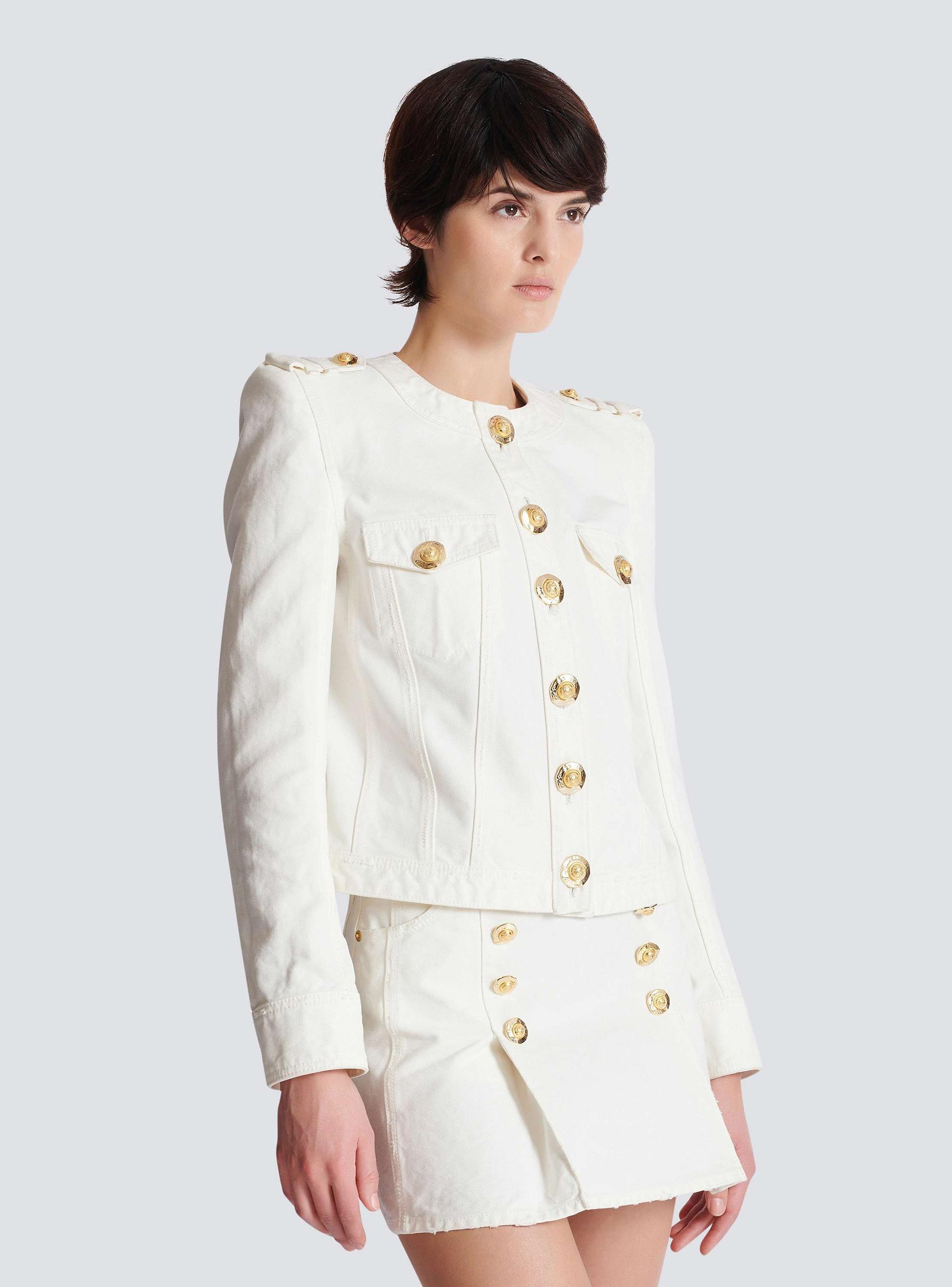 Cropped cotton canvas jacket Product Image