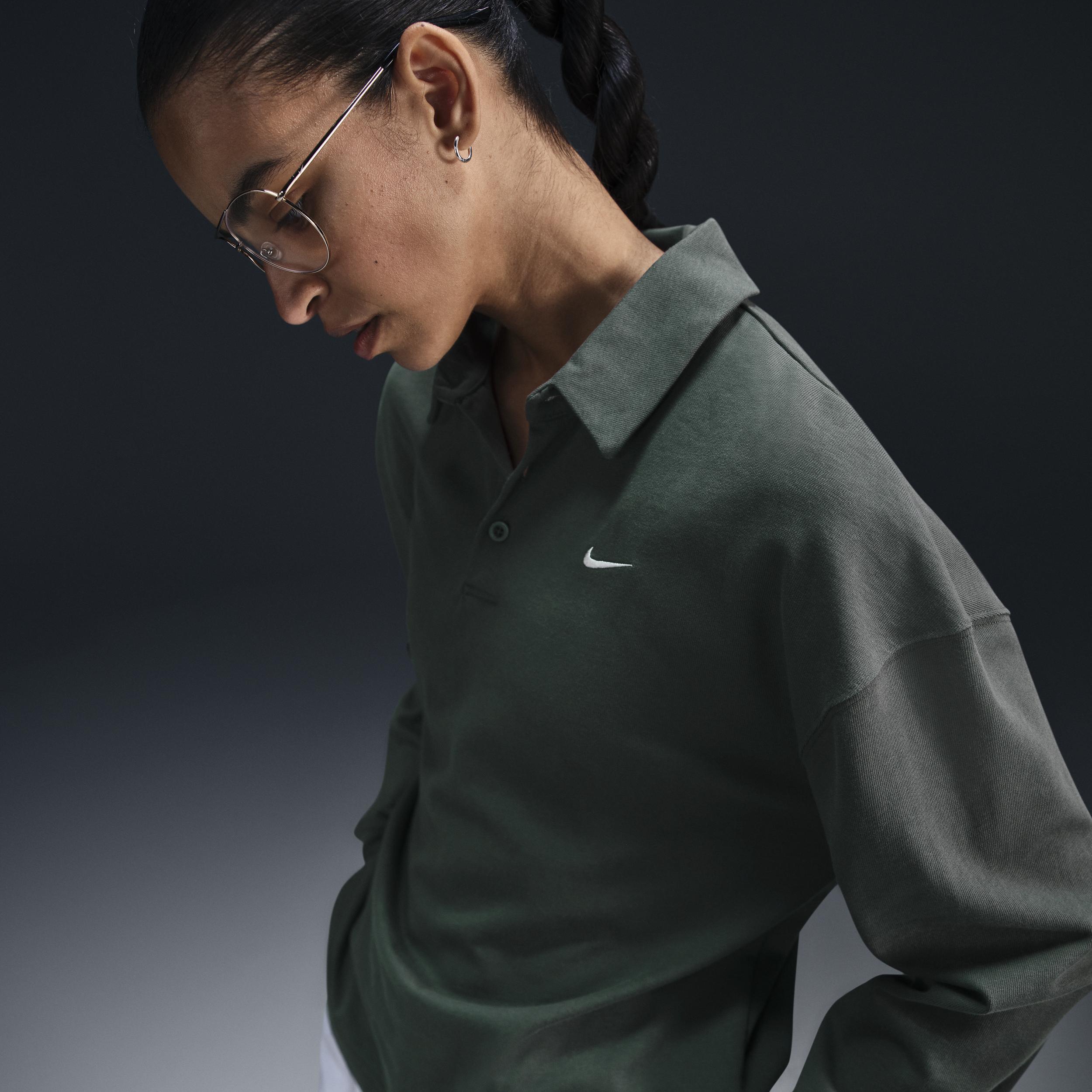 Women's Nike Sportswear Essential Oversized Long-Sleeve Polo Product Image