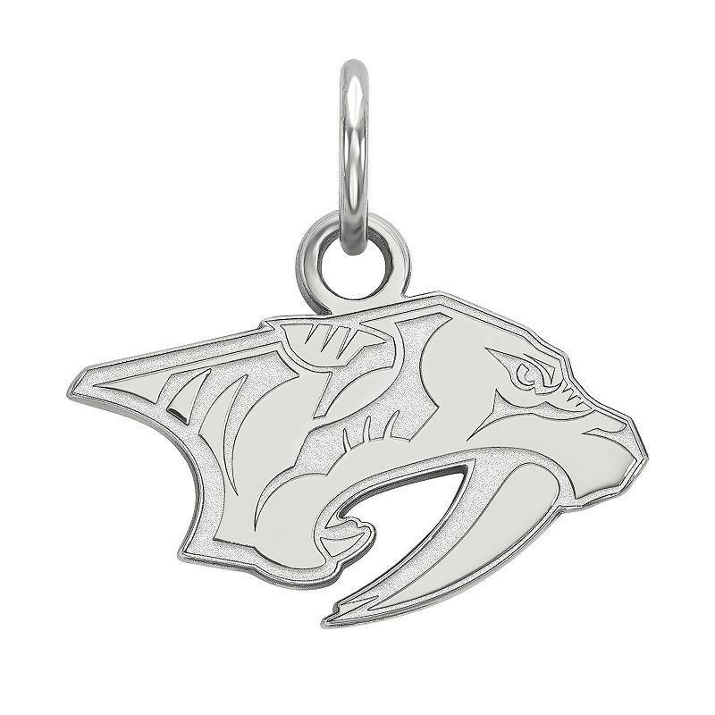 LogoArt Nashville Predators Sterling Silver Mini Logo Pendant, Womens Product Image