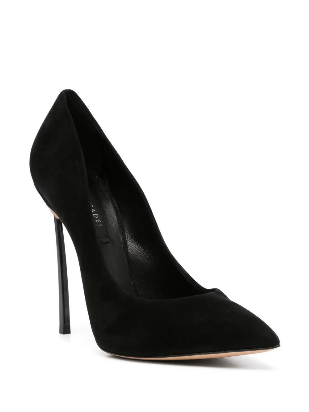 CASADEI 100mm Scarlet Pumps In Nero Scuri Product Image