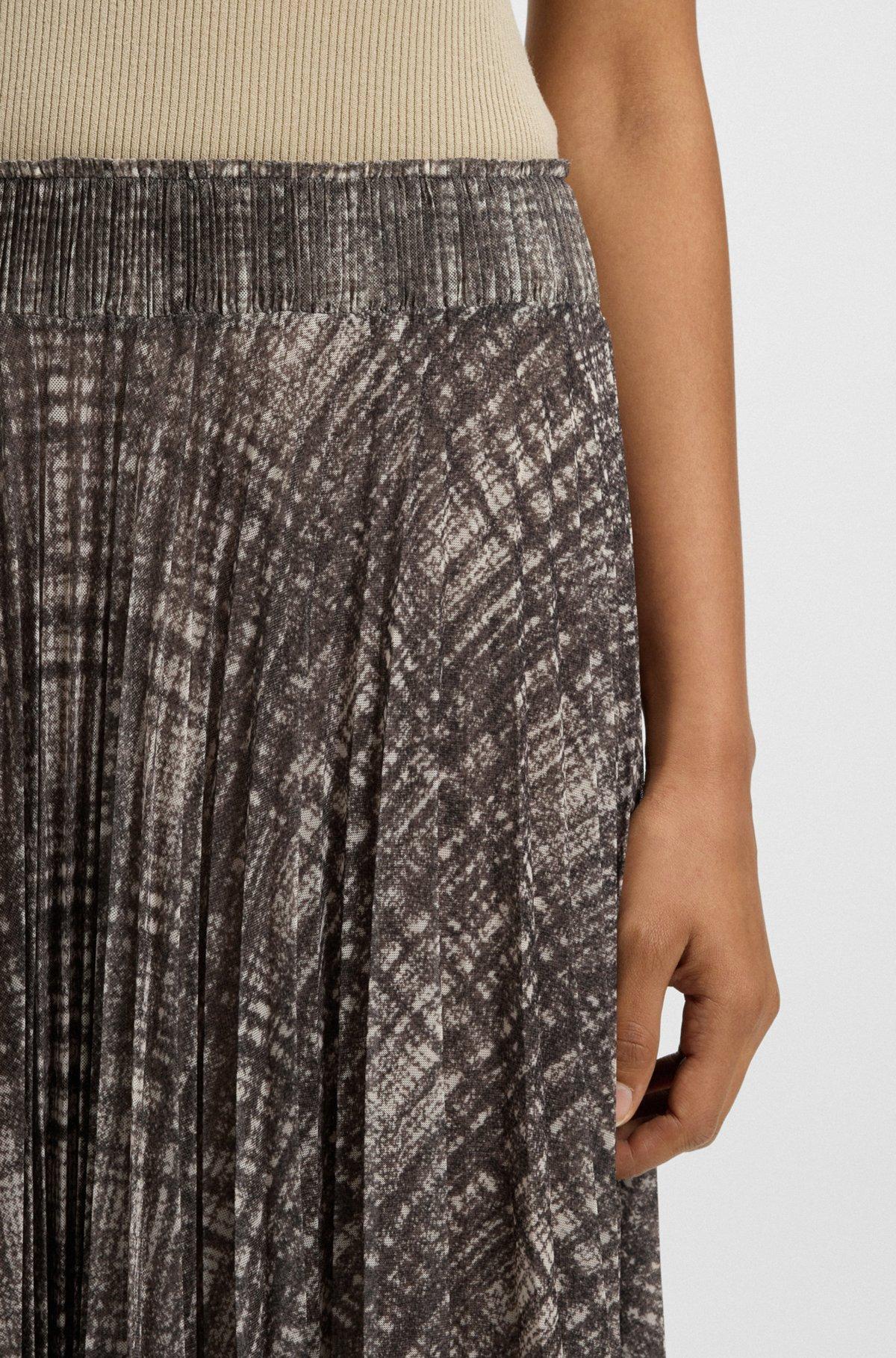 Lined tulle skirt with plissé pleats Product Image