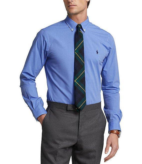 Polo Ralph Lauren Classic Fit Stretch End-on-End Long Sleeve Woven Shirt Product Image