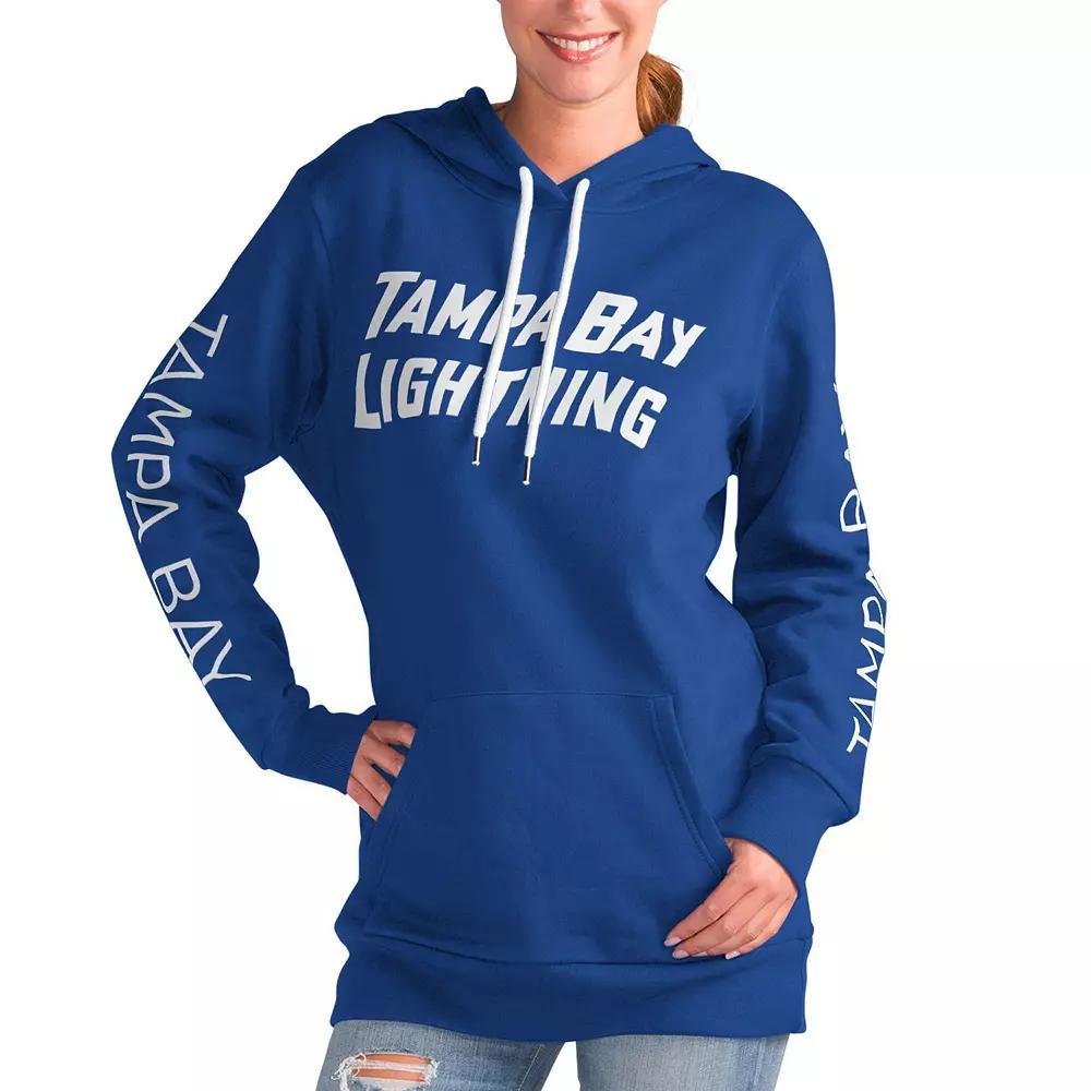 Women's G-III 4Her by Carl Banks Blue Tampa Bay Lightning Overtime Pullover Hoodie,  Product Image