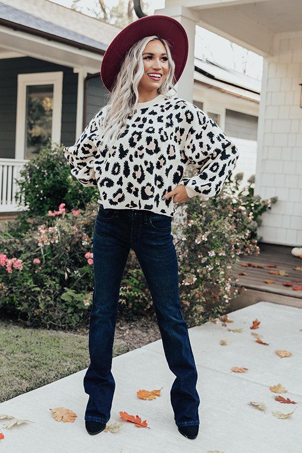 Bundled Up In Brighton Leopard Sweater Product Image