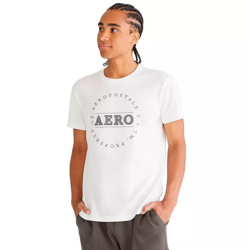 Men's Aeropostale Short Sleeve Logo Tee, Size: XS, Bleach Product Image