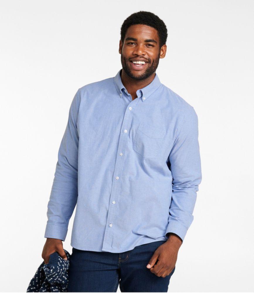 
                            Men's Comfort Stretch® Oxford Shirt, Slightly Fitted Untucked Fit
                         Product Image