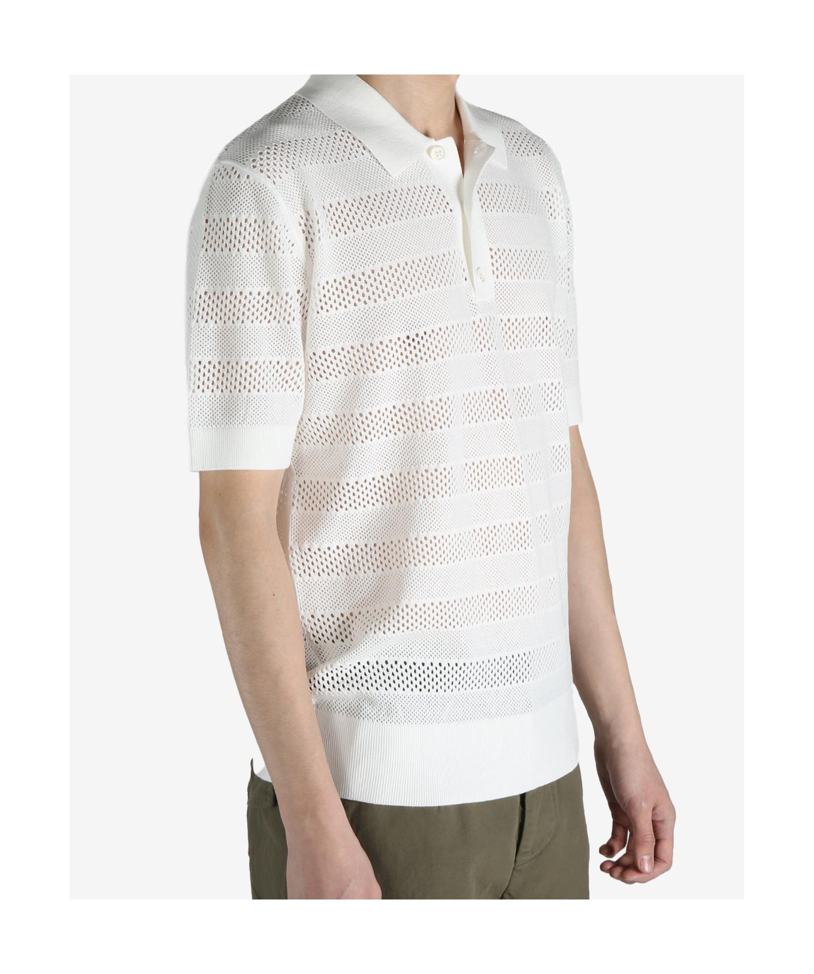 DRIES VAN NOTEN Short-sleeved Polo Shirt In White Product Image