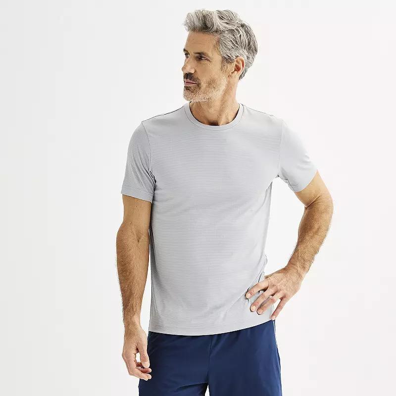 Men's Tek Gear® Dry Tek Tee, Size: Medium, Silver Spring Grid Product Image