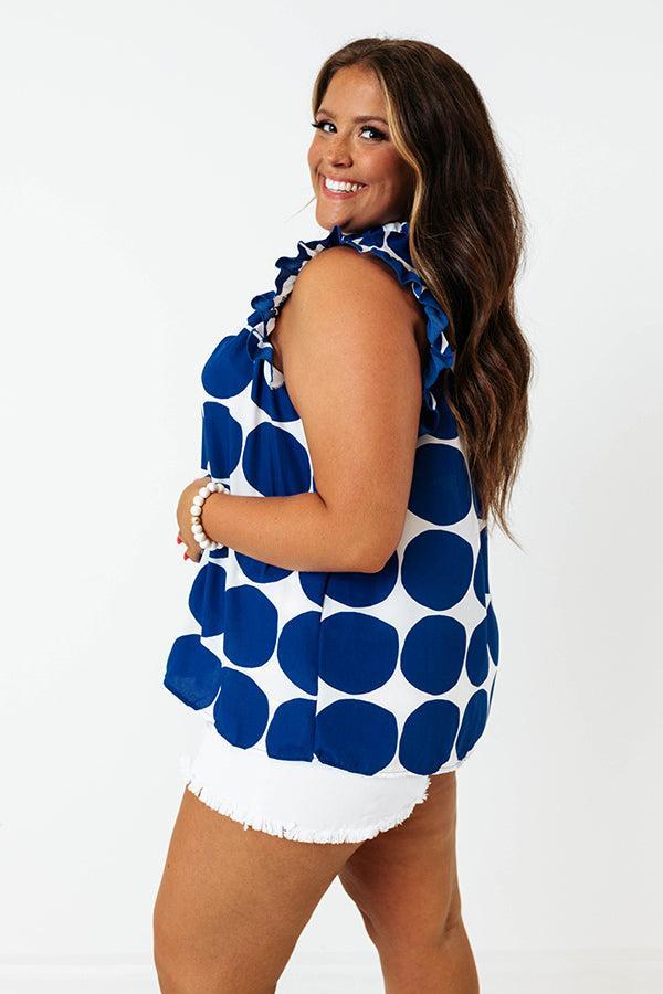 Brunch And Go Shift Top In Royal Blue Curves Product Image