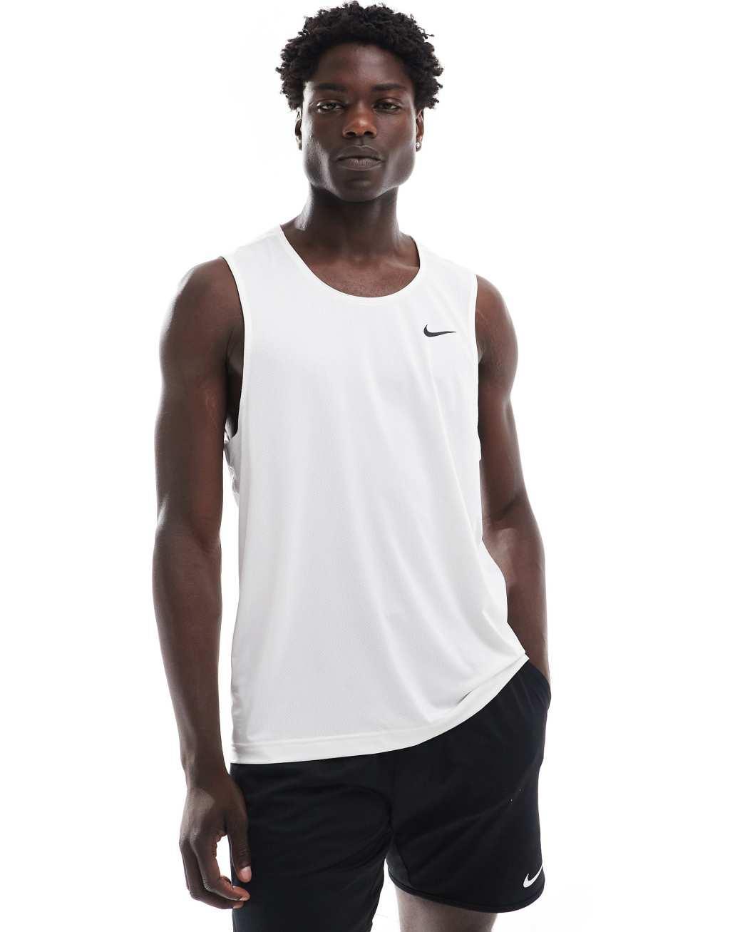 Nike Training Dri-Fit Ready tank in white Product Image