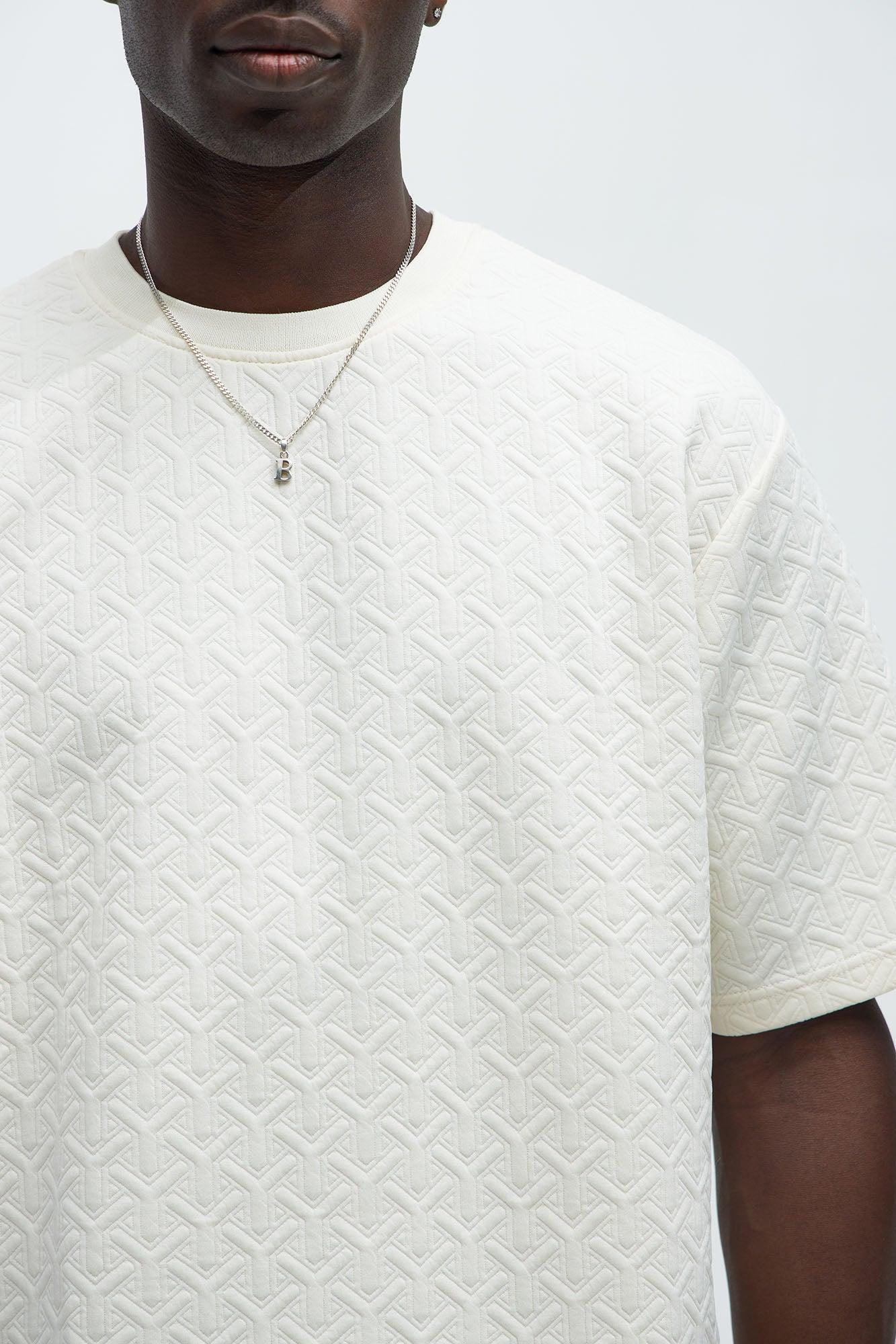 Emmanuel Textured Tee - Off White Product Image