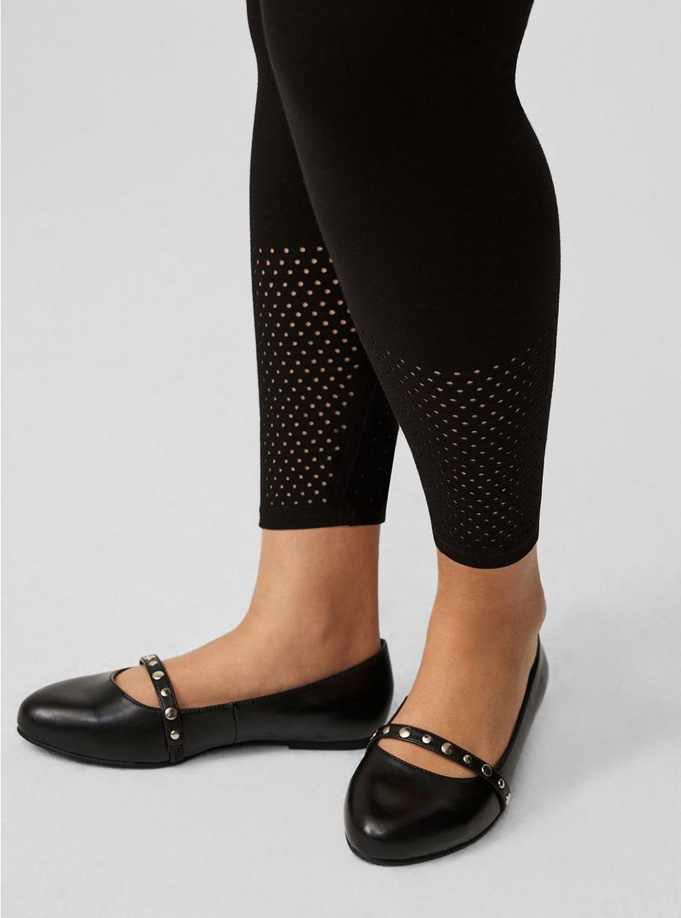 Crop Laser Cut Hem Legging Product Image
