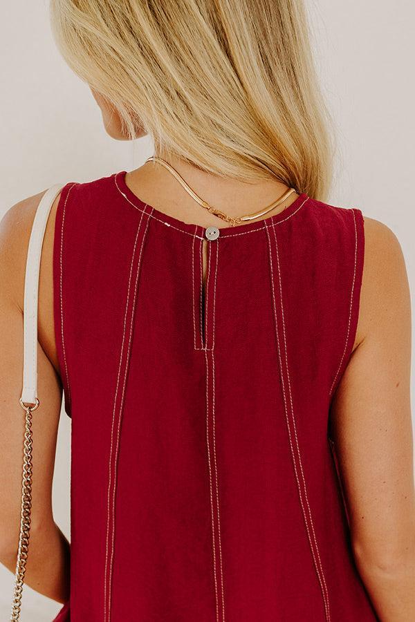 Soho Sunset A-Line Top in Wine Product Image