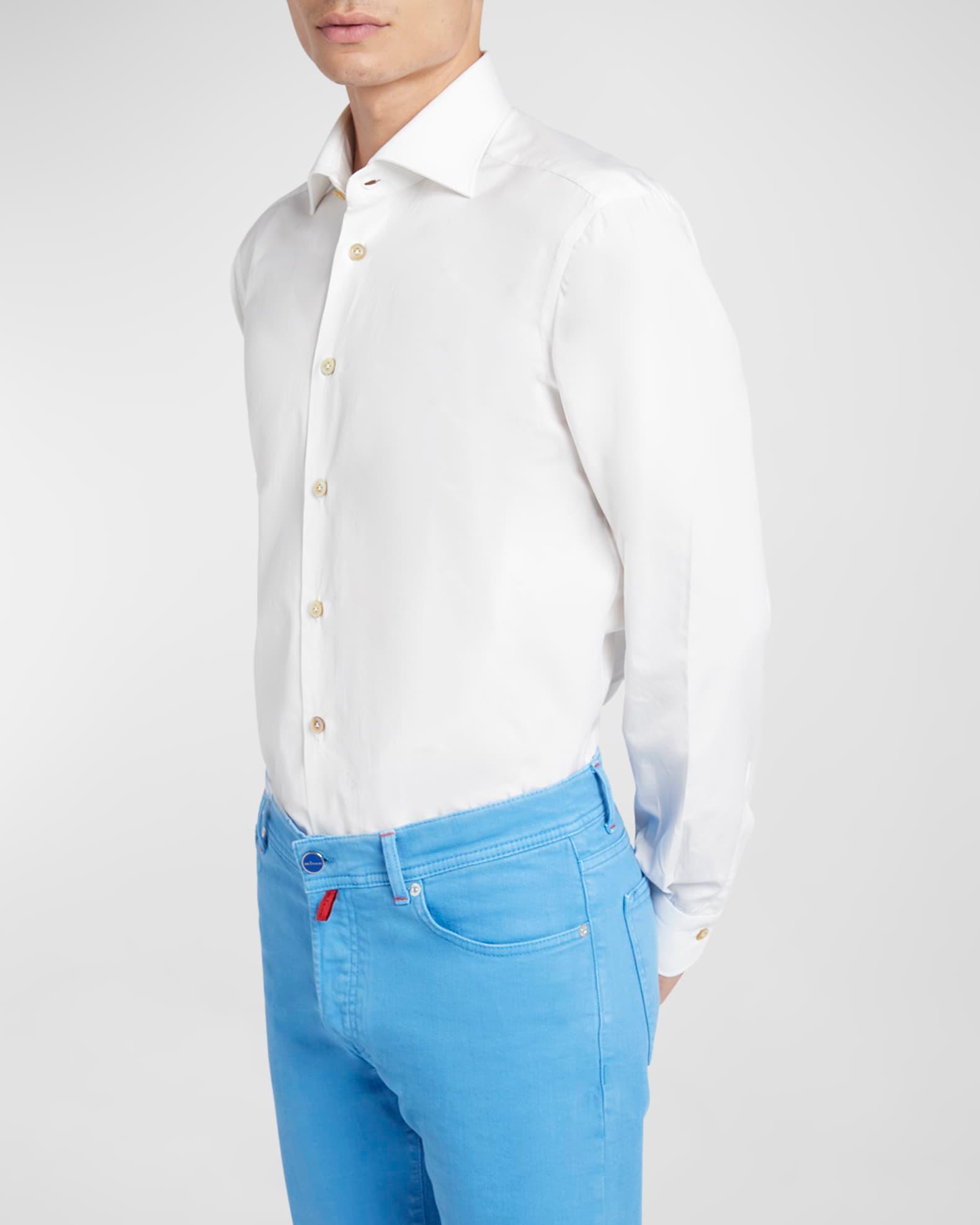 Men's Solid Twill Dress Shirt Product Image
