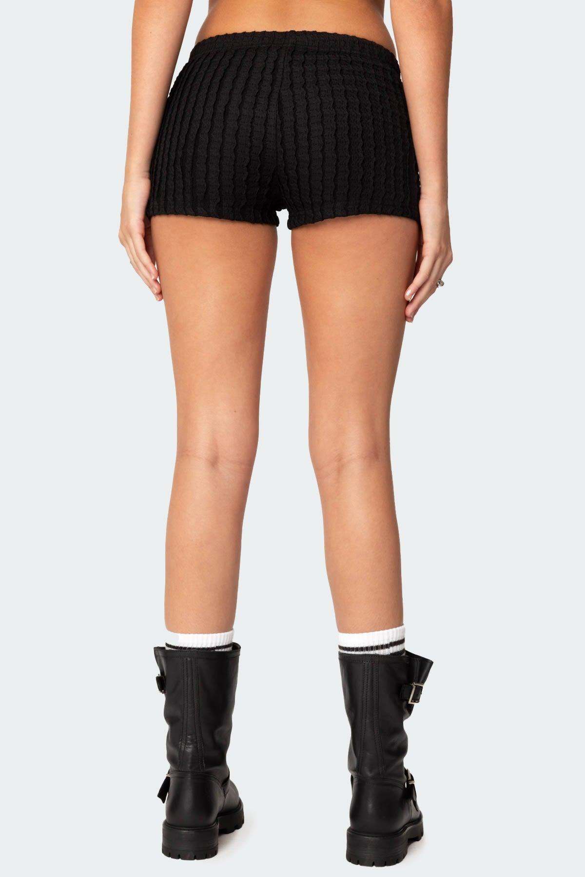 Phoebe Textured Knit Shorts Product Image