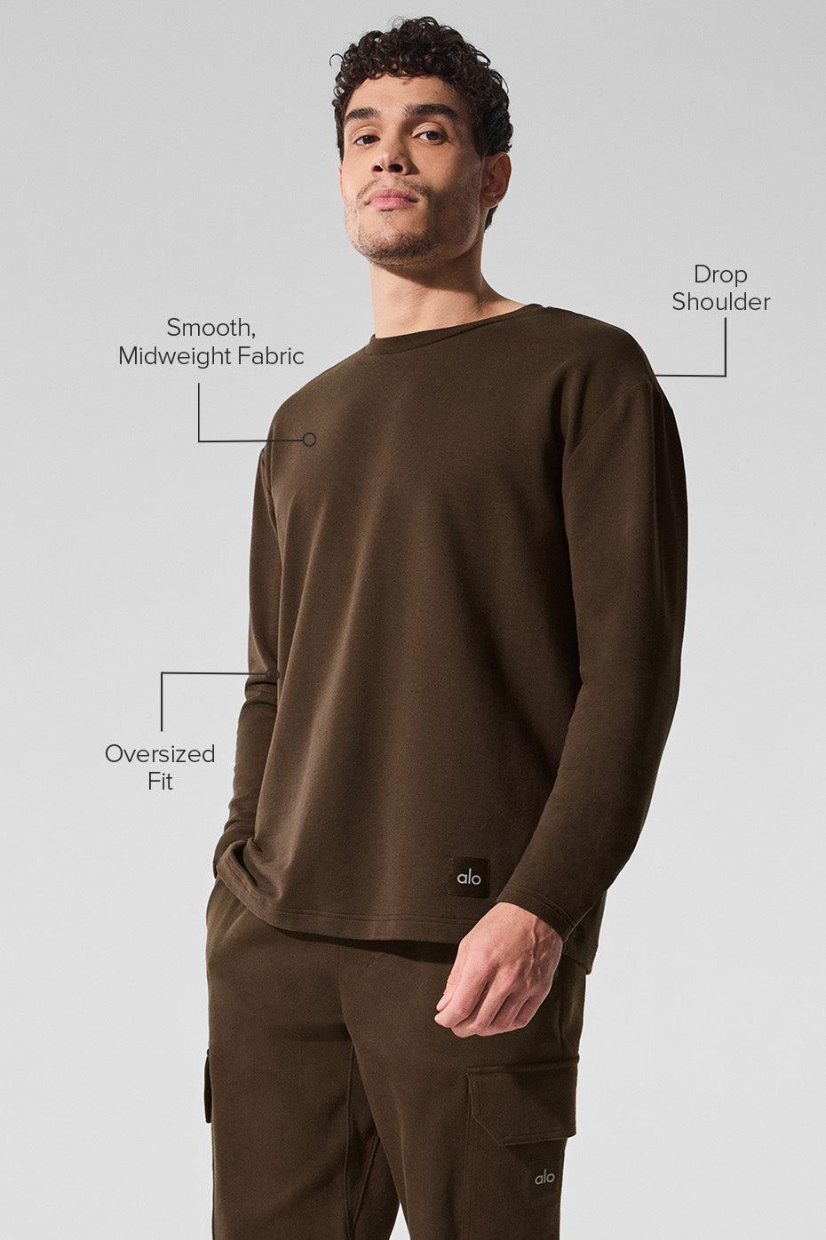 Double Take Long Sleeve Crew - Espresso Product Image