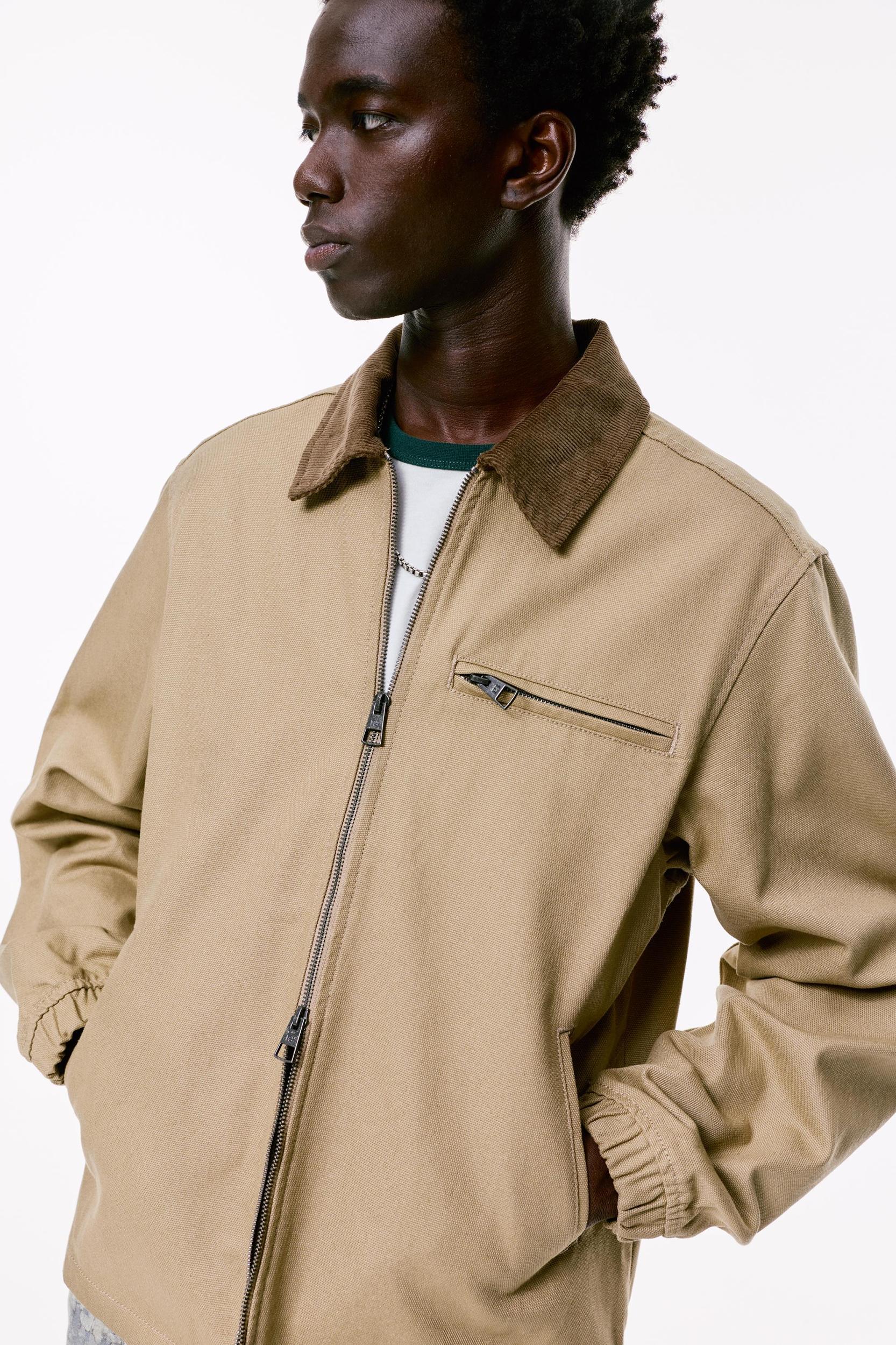Jacket with corduroy collar Product Image