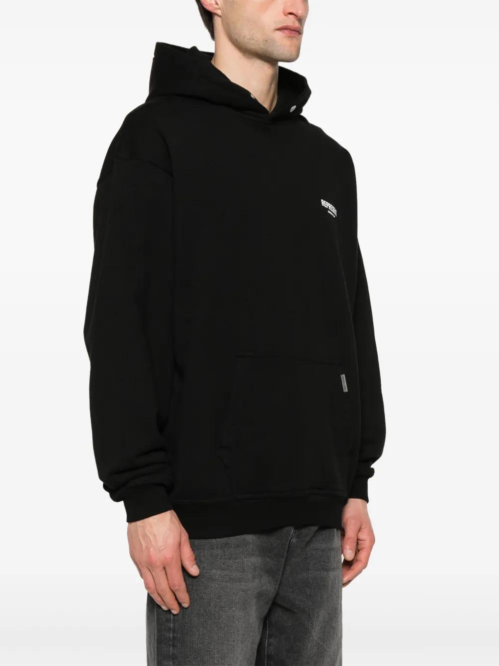 logo-print cotton hoodie Product Image