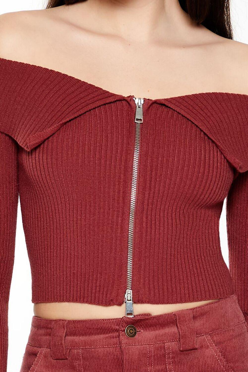 Off-the-Shoulder Cropped Sweater | Forever 21 Product Image