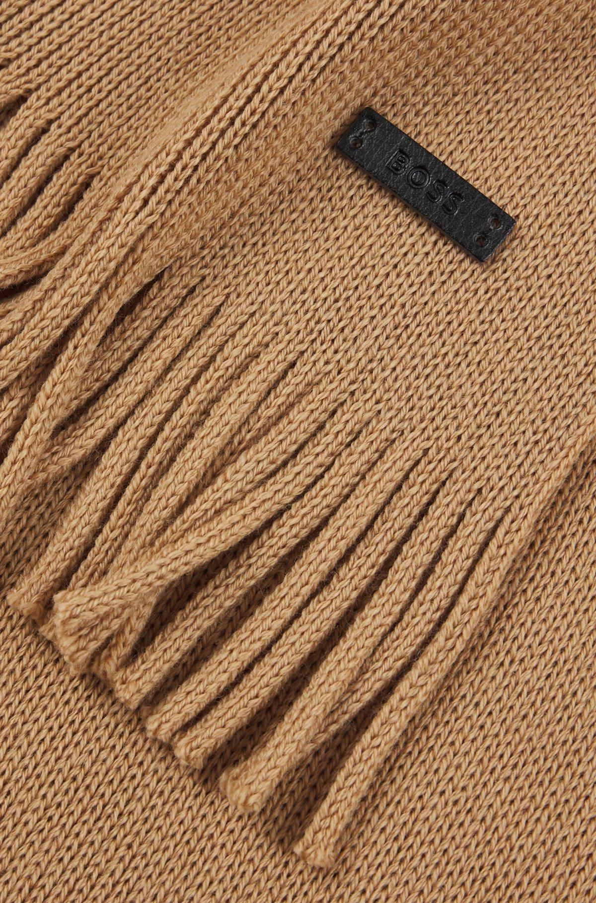 Raschel-knit scarf in virgin wool Product Image