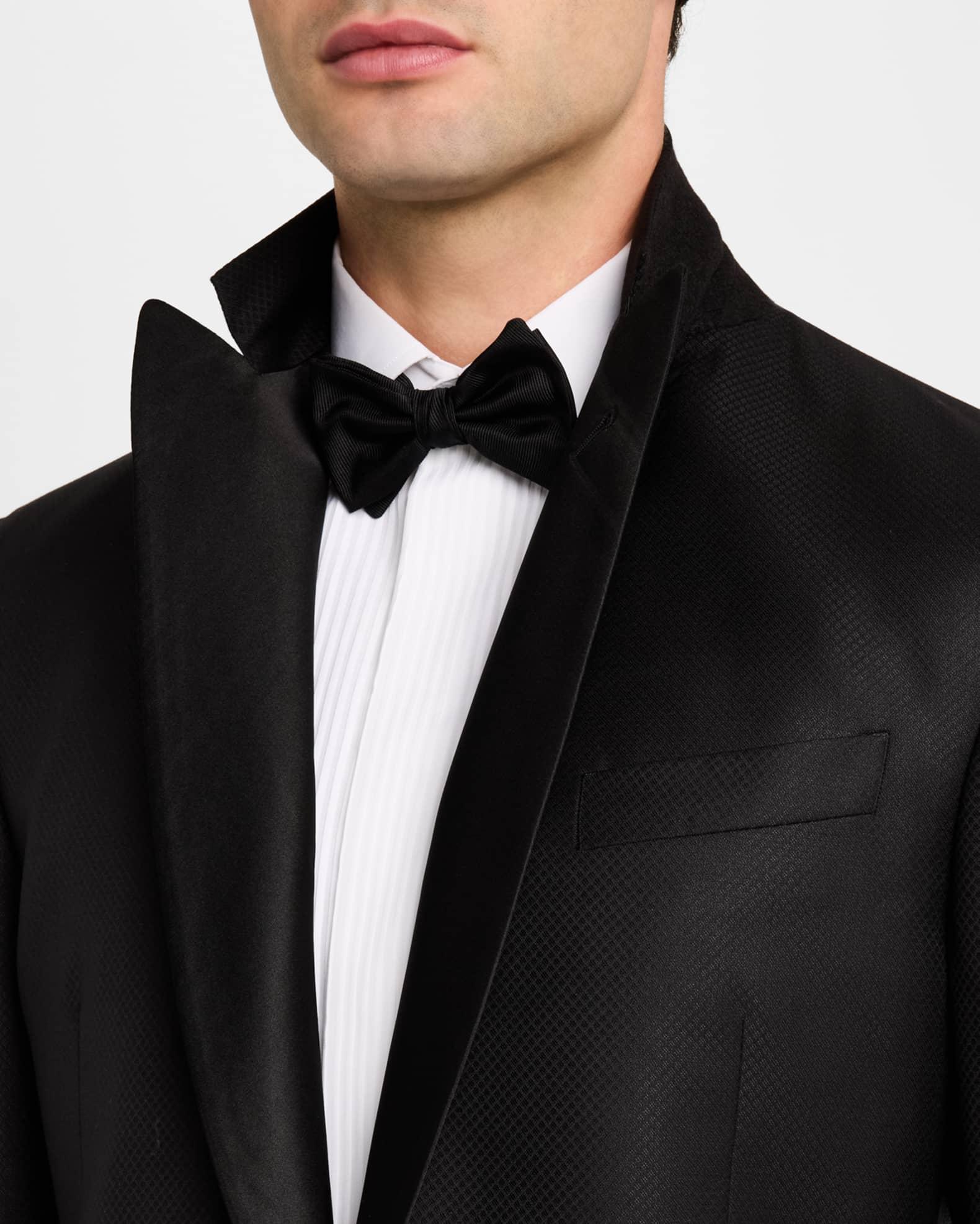 Men's Wool and Silk Micro-Textured Two-Piece Tuxedo Product Image