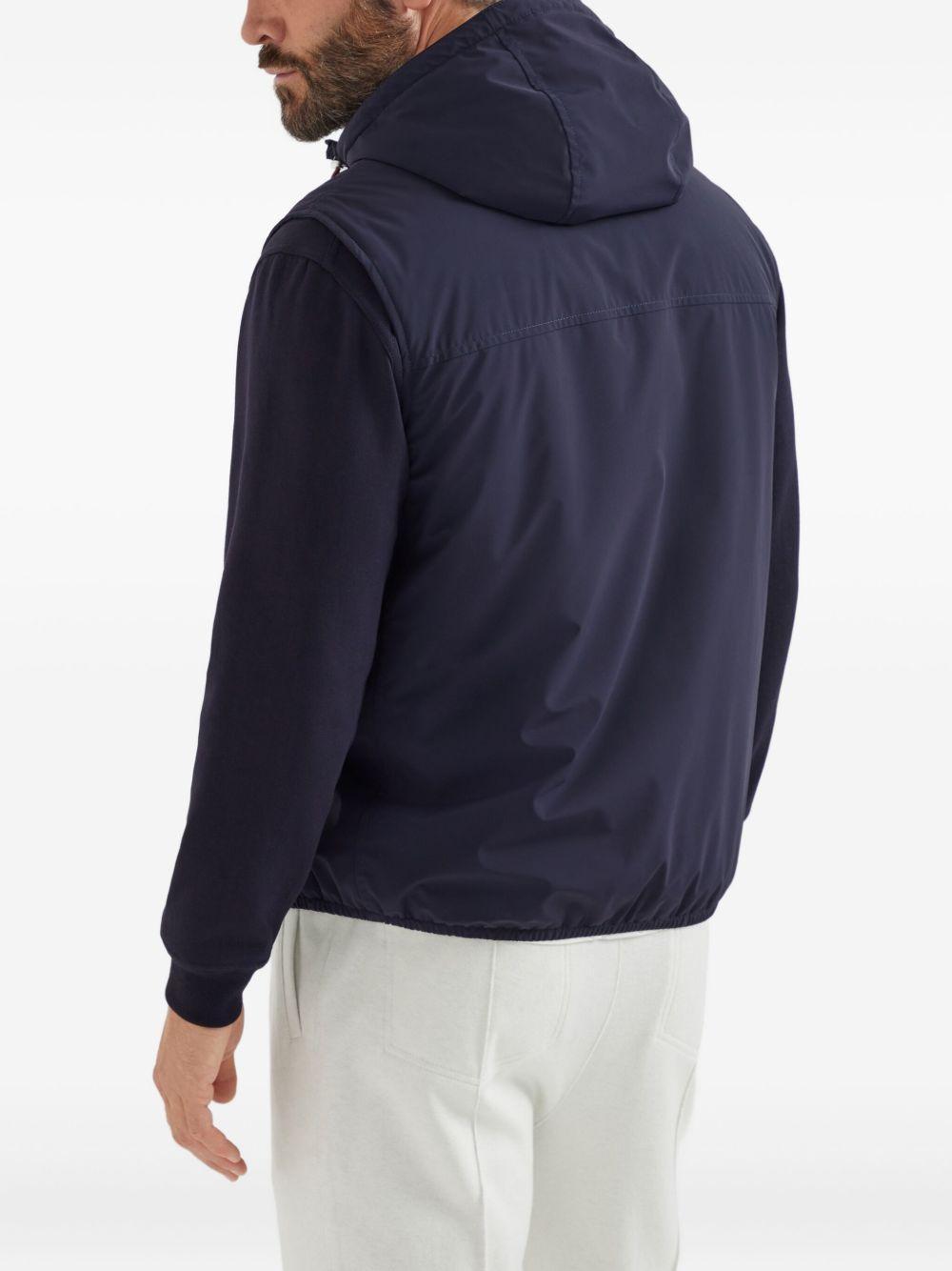 zip-up hooded gilet Product Image