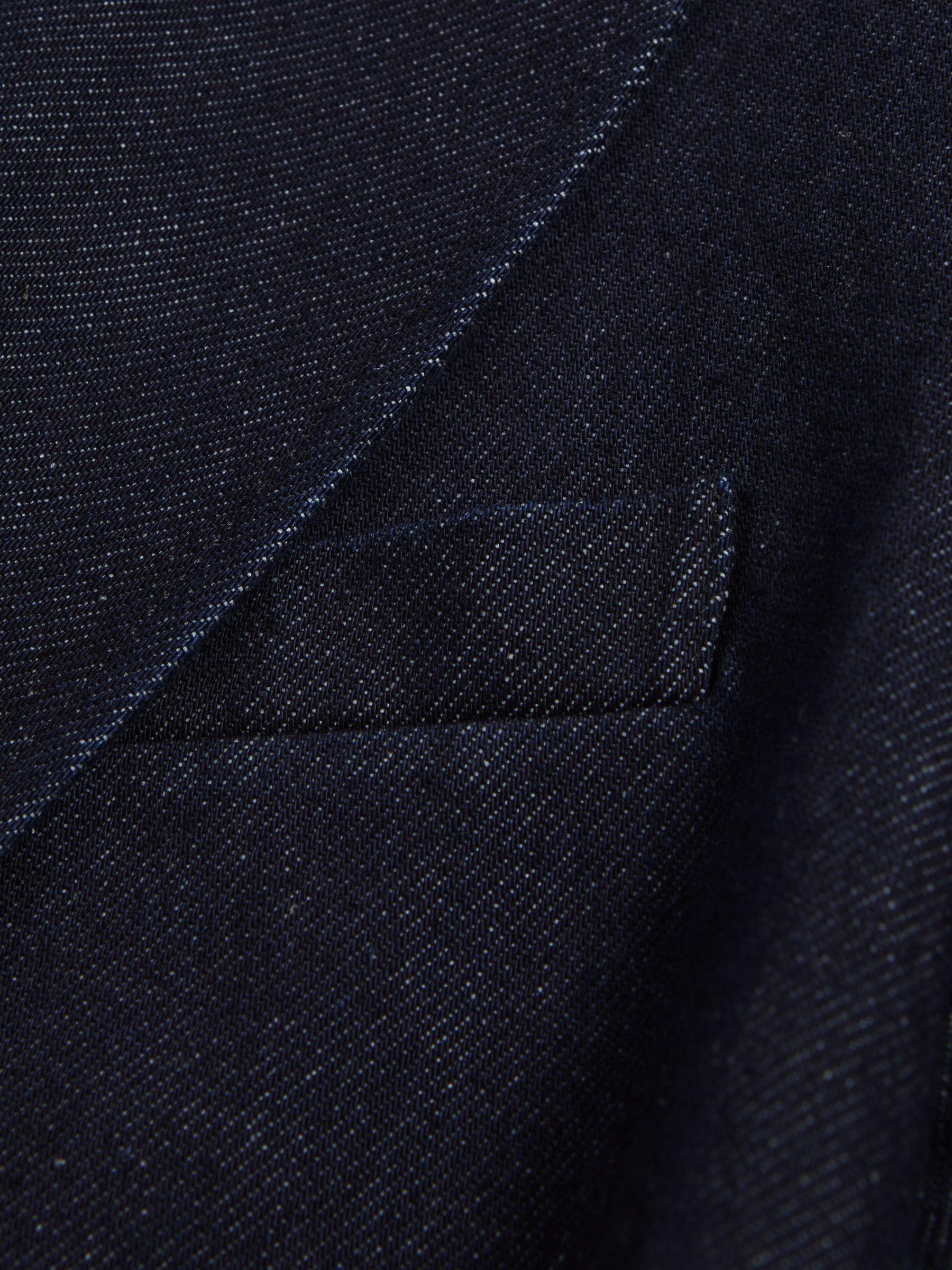 Double Breasted Denim Suit: Blazer in Dark Blue Product Image