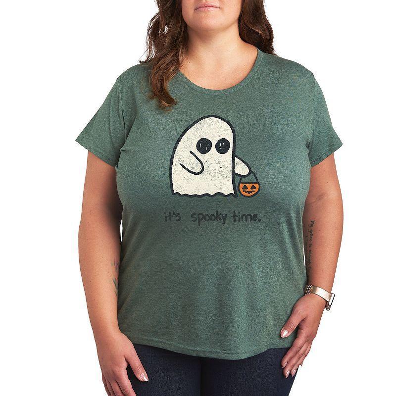 Women's It's Spooky Time Halloween Tee, Girl's, Size: Small, Green Product Image