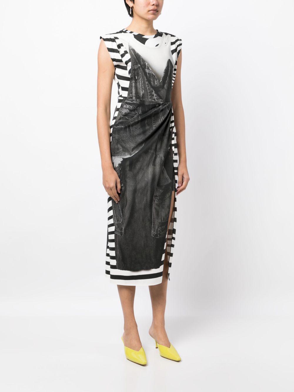 graphic-print sleeveless midi dress Product Image