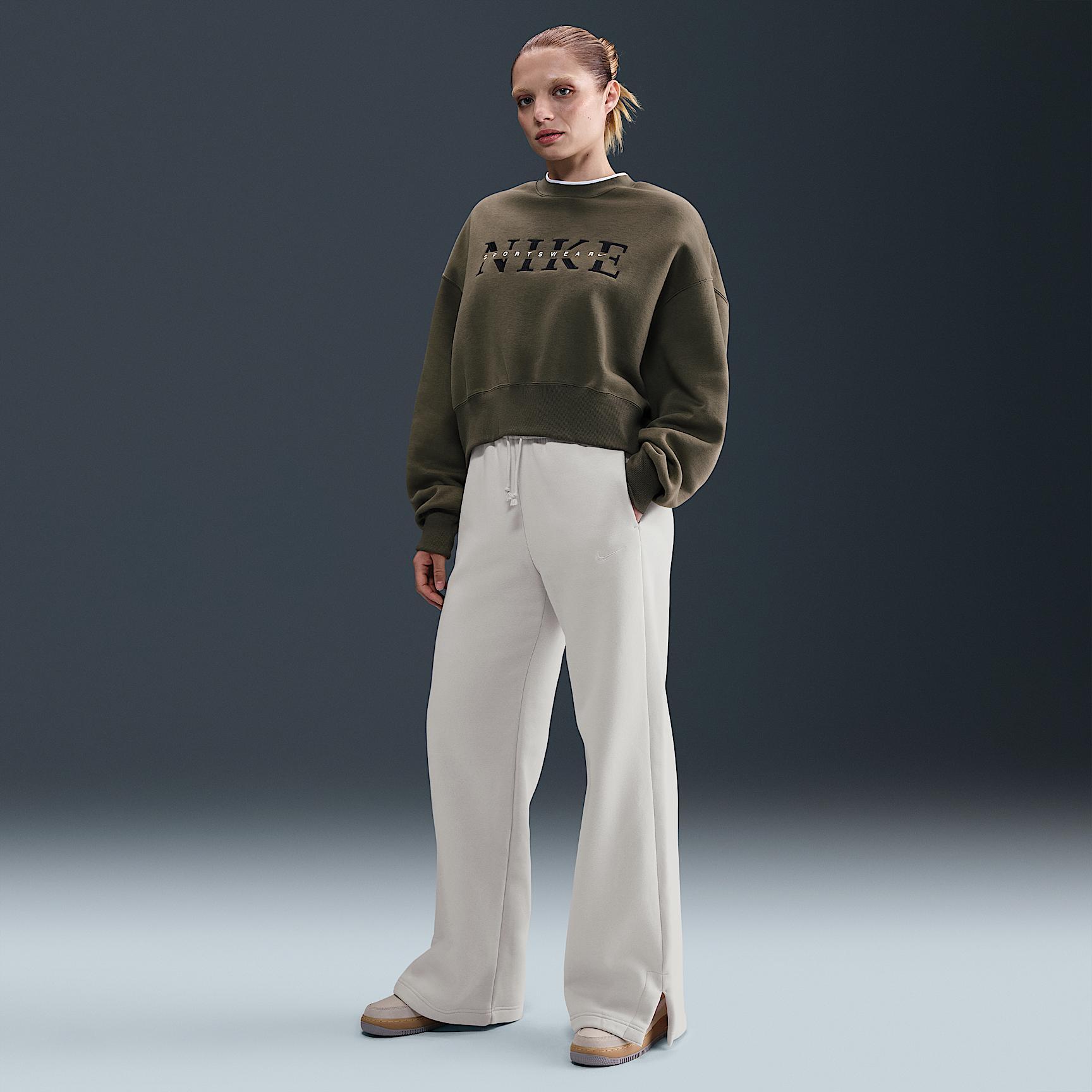 Womens Nike Sportswear Phoenix Fleece High-Waisted Wide-Leg Pants | IH1011-010 Product Image