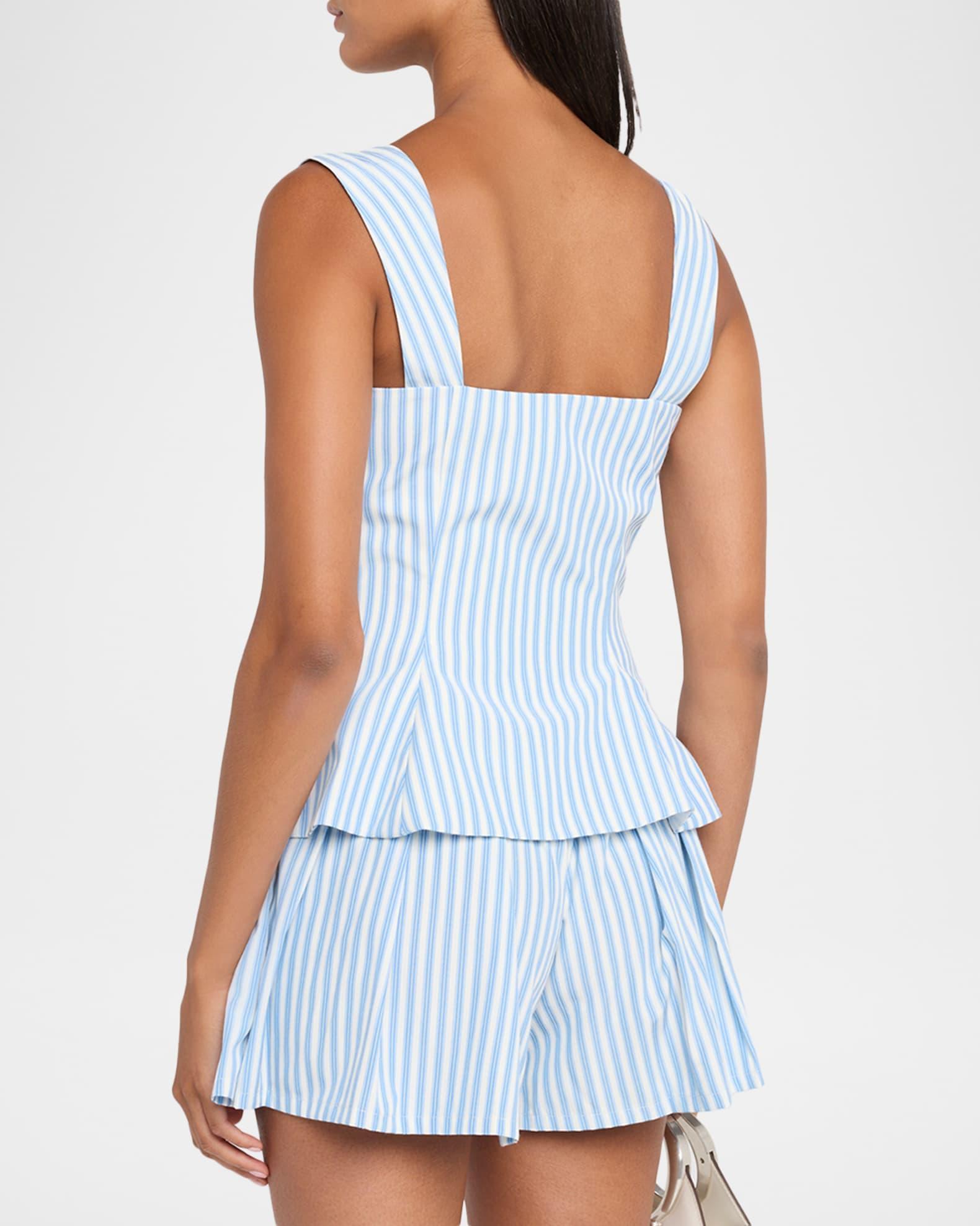 Crystal Grommet Laced Stripe Top Product Image