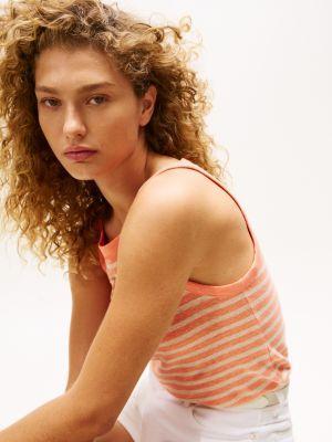 Linen Blend Stripe Tank Top Product Image