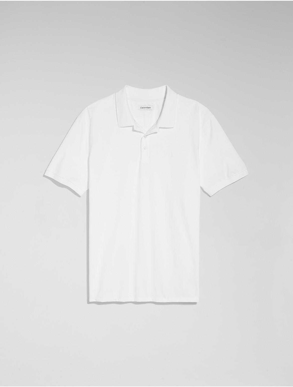 Calvin Klein Mens Smooth Cotton Polo Shirt - Grey - M Product Image