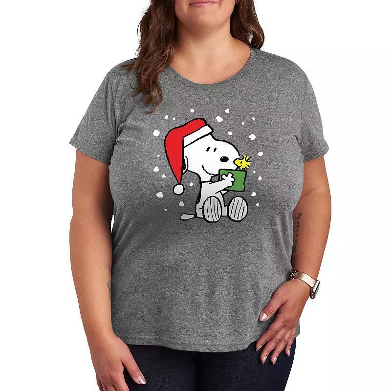 Plus Peanuts Snoopy & Woodstock Present Graphic Tee, Women's,  Product Image