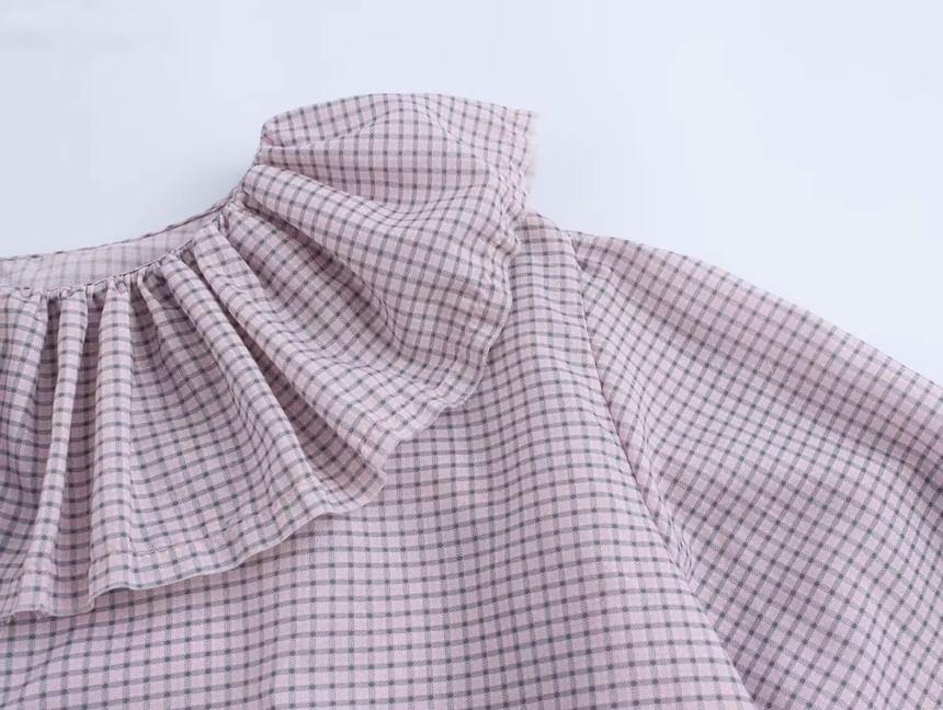 Long-Sleeve Plaid Shirt Product Image