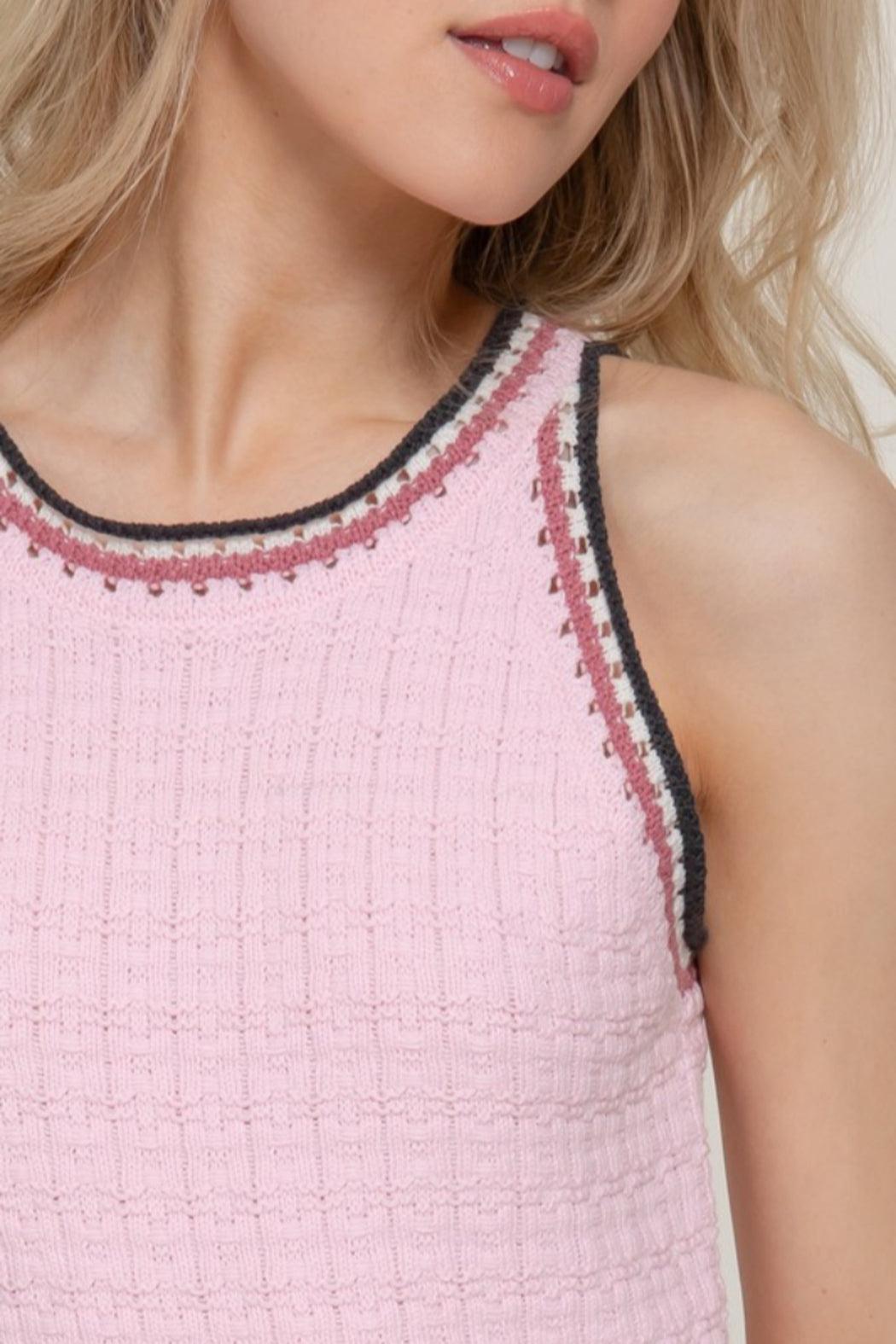 Crochet Sleeveless Sweater Product Image