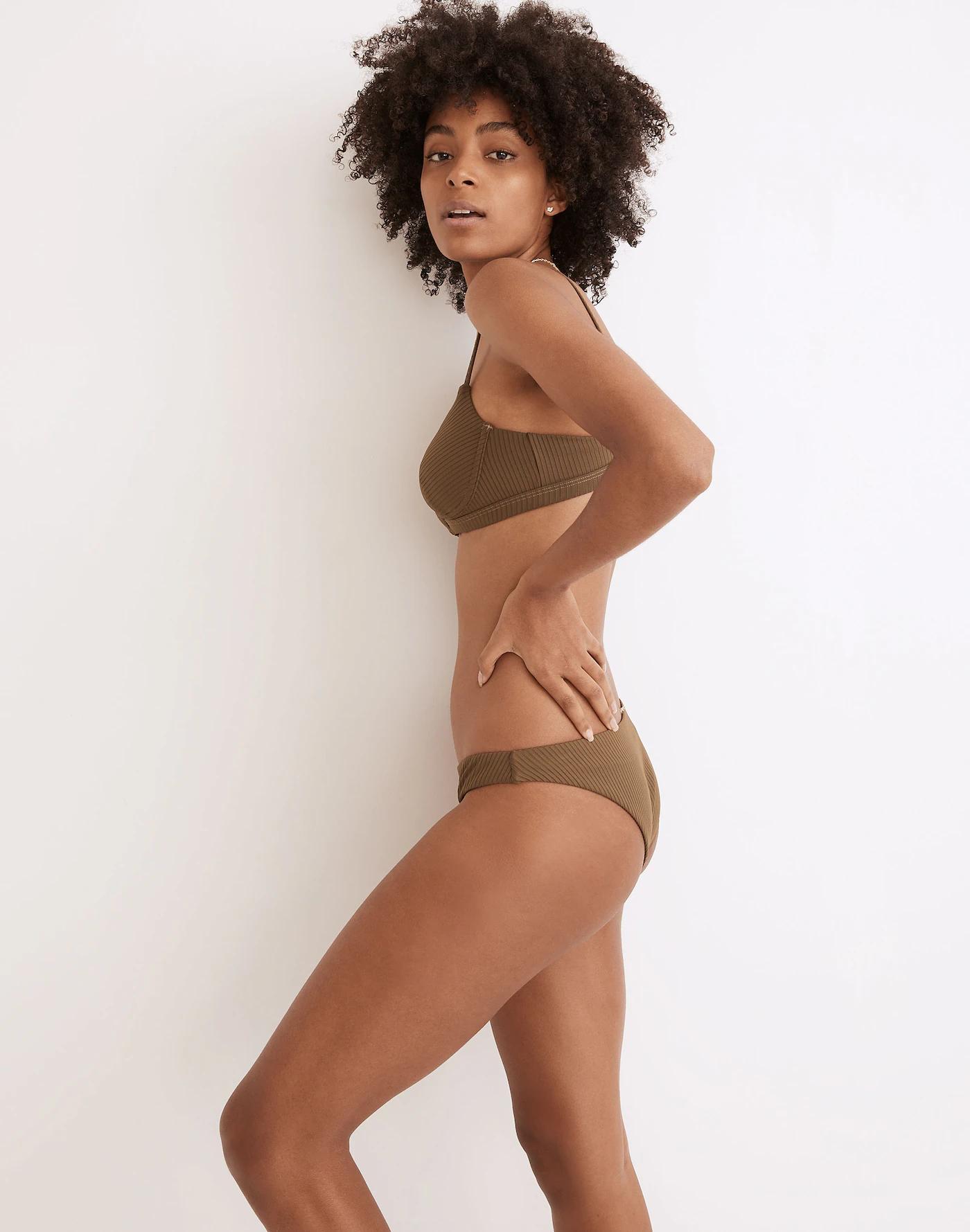 Madewell Second Wave Ribbed Classic Cheeky Bikini Bottom Product Image