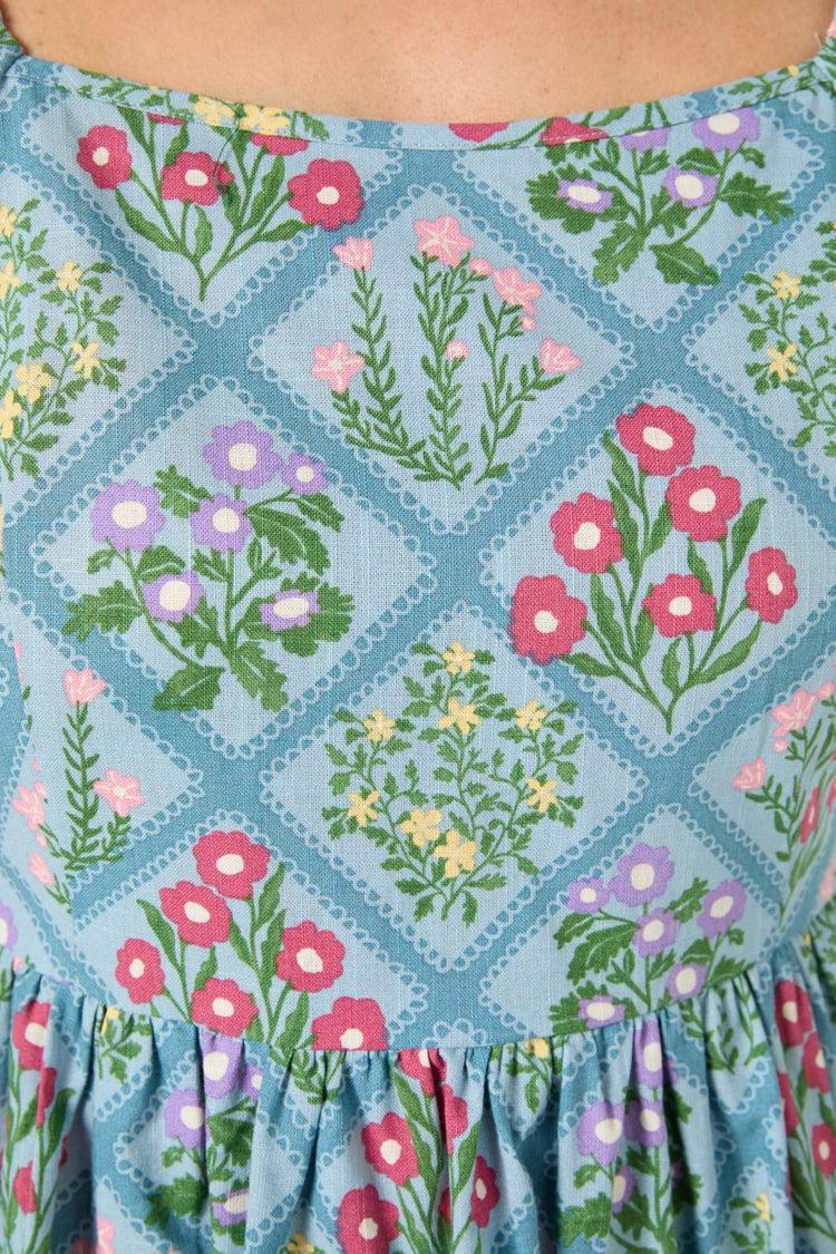 Lattice Floral Mini Dress Product Image