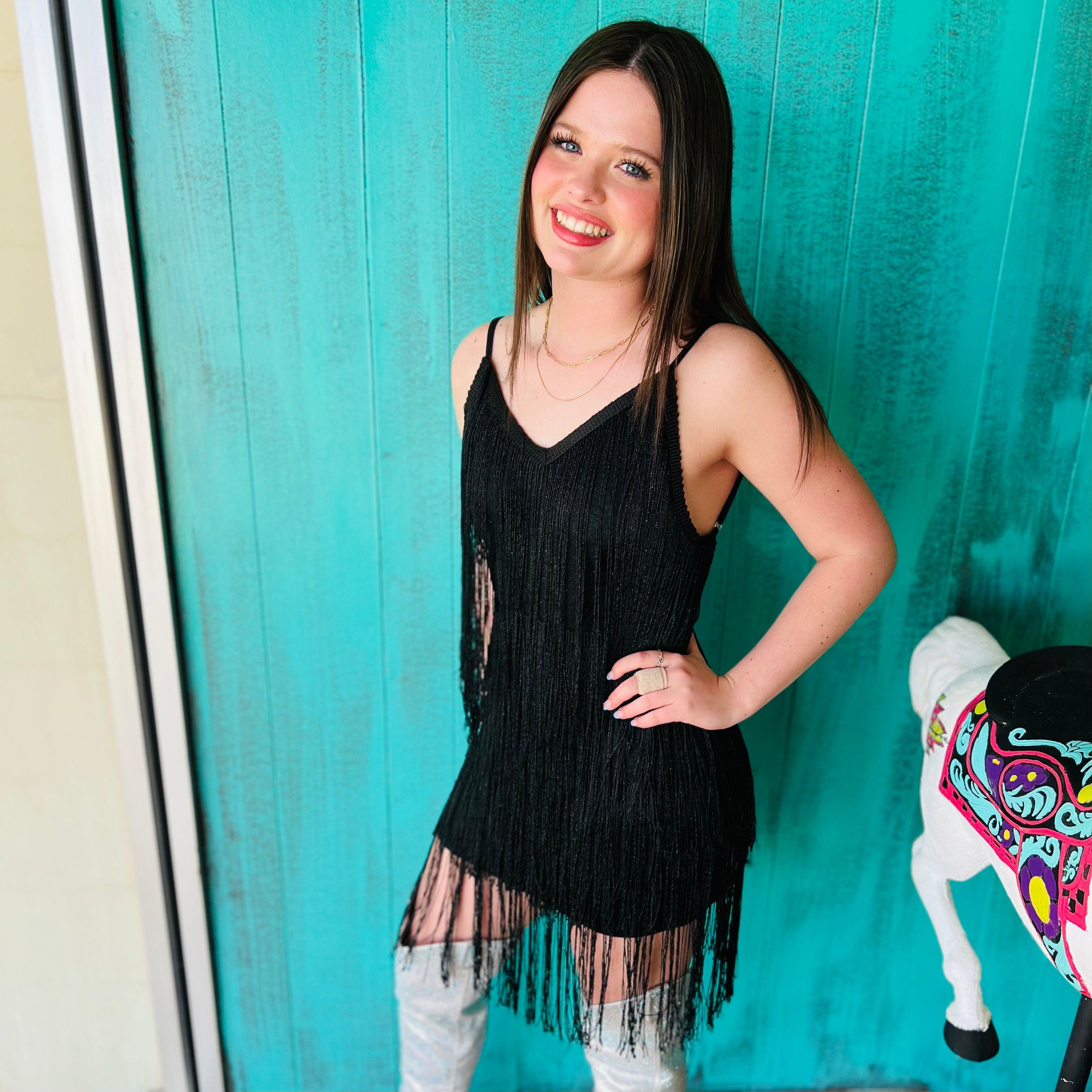 Fringe Tassel Backless Dress* Product Image