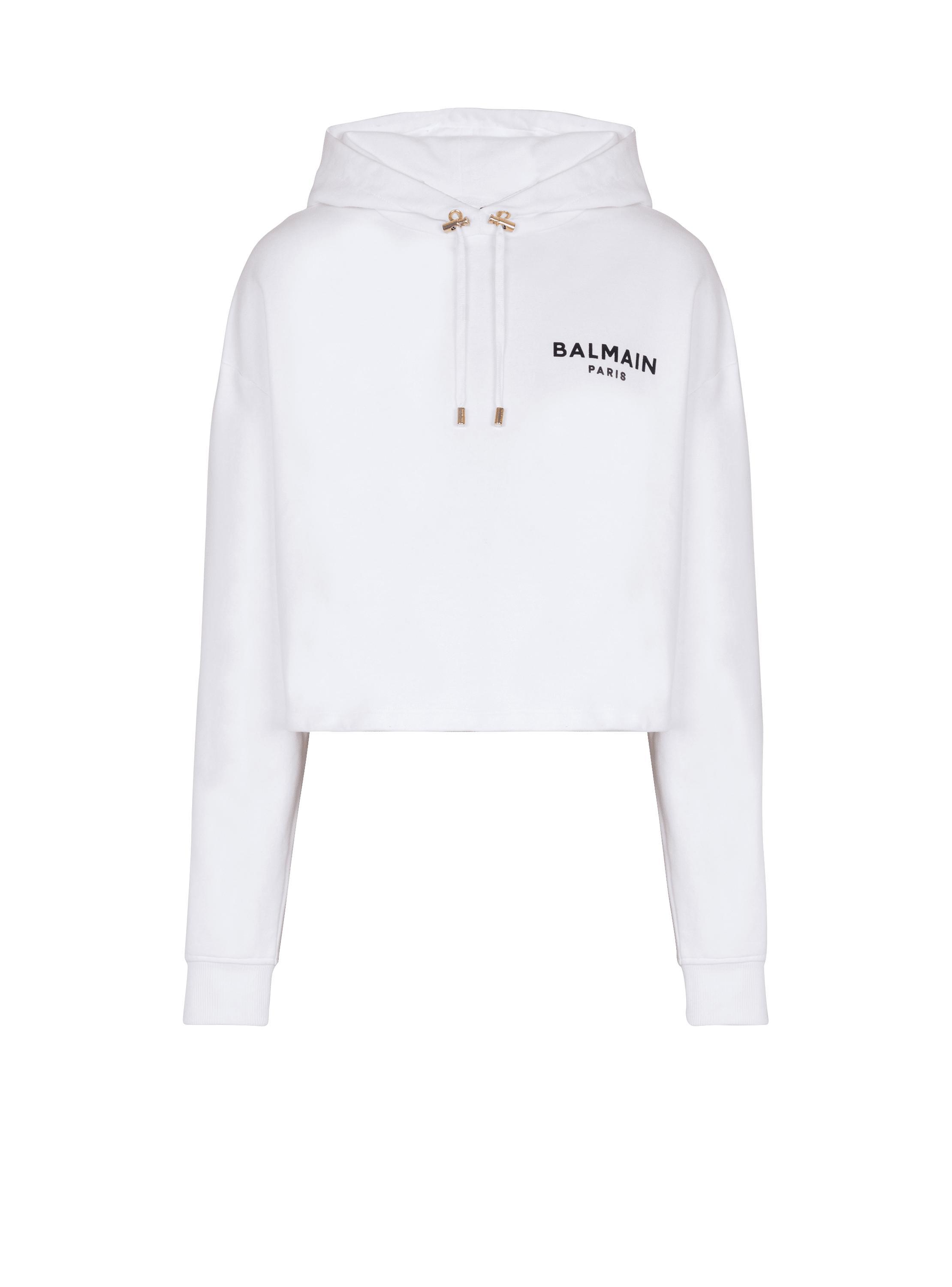 Flocked Balmain Paris hoodie Product Image